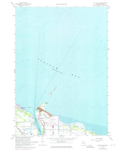 United States Geological Survey Bay City NE, MI (1967, 24000-Scale) digital map