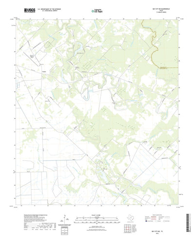 United States Geological Survey Bay City NE, TX (2022, 24000-Scale) digital map