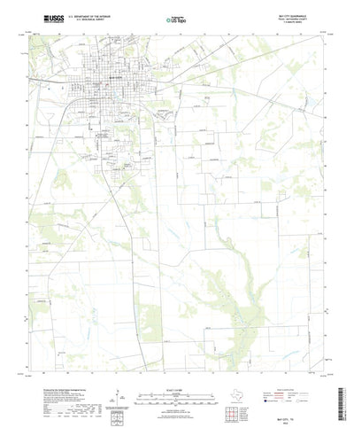 United States Geological Survey Bay City, TX (2022, 24000-Scale) digital map