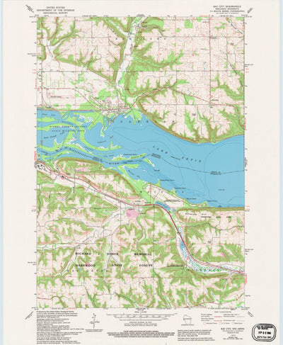 United States Geological Survey Bay City, WI-MN (1974, 24000-Scale) digital map