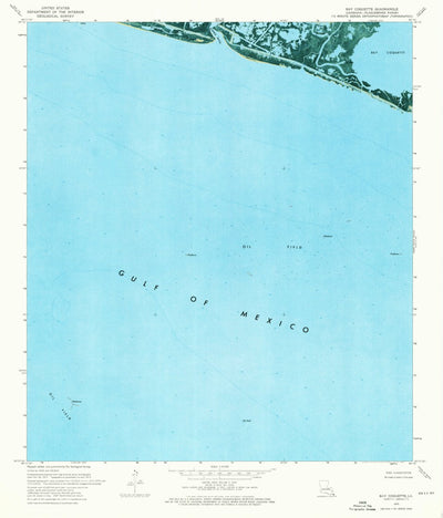 United States Geological Survey Bay Coquette, LA (1973, 24000-Scale) digital map