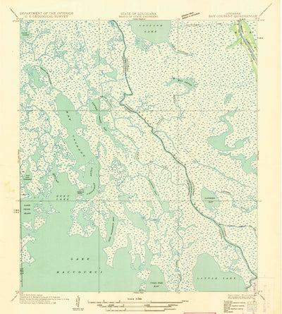 United States Geological Survey Bay Courant, LA (1935, 31680-Scale) digital map
