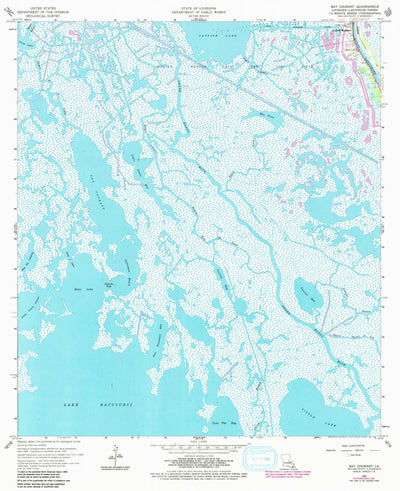 United States Geological Survey Bay Courant, LA (1964, 24000-Scale) digital map