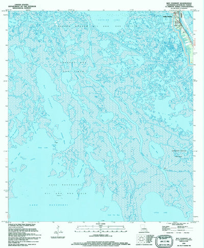 United States Geological Survey Bay Courant, LA (1994, 24000-Scale) digital map