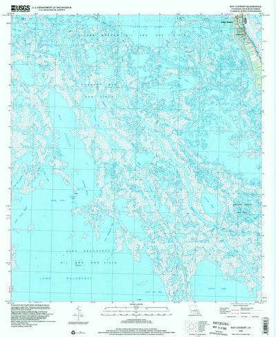 United States Geological Survey Bay Courant, LA (1998, 24000-Scale) digital map
