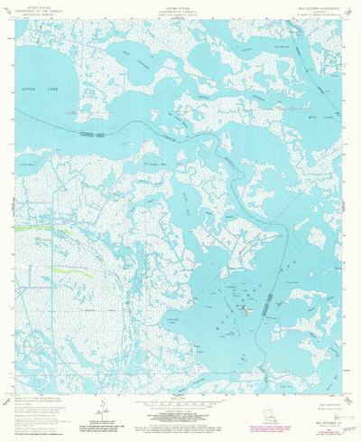 United States Geological Survey Bay Dosgris, LA (1953, 24000-Scale) digital map