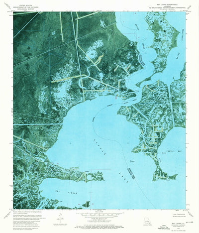 United States Geological Survey Bay L'Ours, LA (1973, 24000-Scale) digital map
