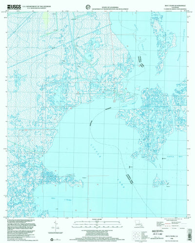 United States Geological Survey Bay L'Ours, LA (1998, 24000-Scale) digital map