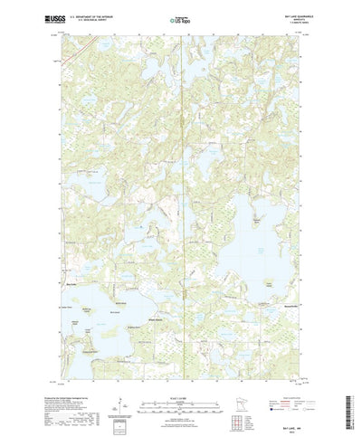 United States Geological Survey Bay Lake, MN (2022, 24000-Scale) digital map