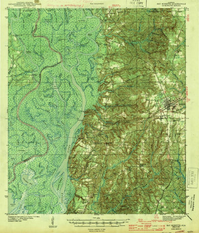 United States Geological Survey Bay Minette, AL (1943, 62500-Scale) digital map