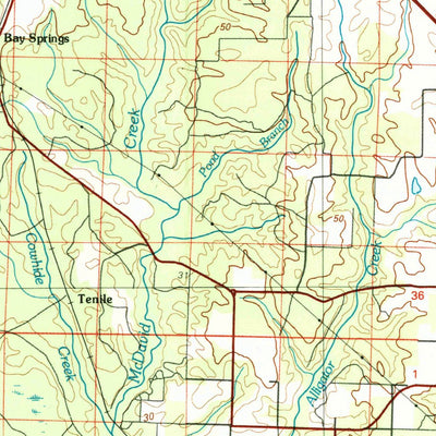 United States Geological Survey Bay Minette, AL-FL (1981, 100000-Scale) digital map