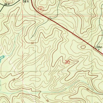 United States Geological Survey Bay Minette North, AL (1980, 24000-Scale) digital map
