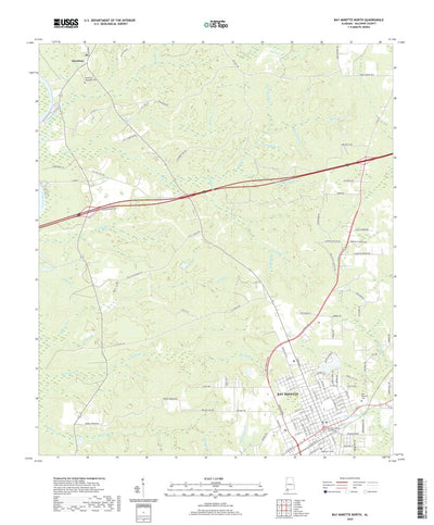 United States Geological Survey Bay Minette North, AL (2020, 24000-Scale) digital map