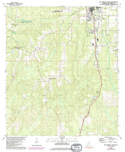 United States Geological Survey Bay Minette South, AL (1980, 24000-Scale) digital map