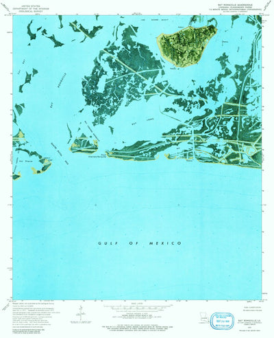United States Geological Survey Bay Ronquille, LA (1973, 24000-Scale) digital map