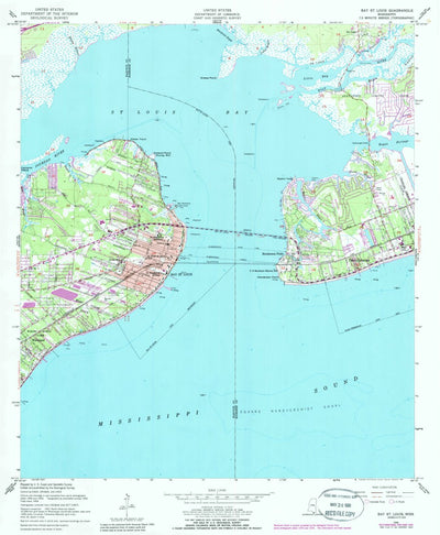 United States Geological Survey Bay Saint Louis, MS (1956, 24000-Scale) digital map