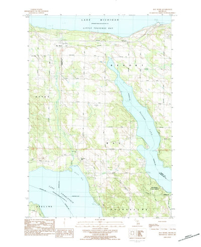 United States Geological Survey Bay Shore, MI (1983, 25000-Scale) digital map