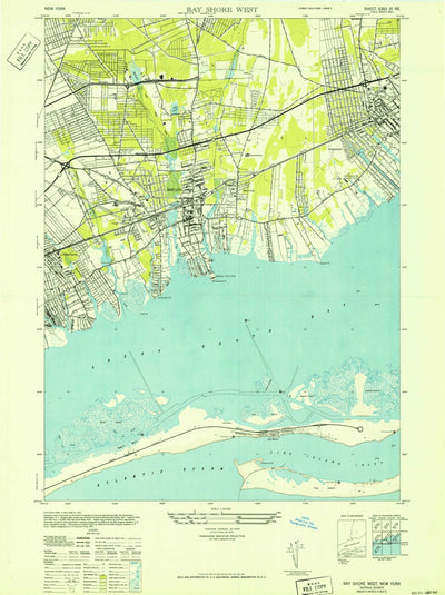 United States Geological Survey Bay Shore West, NY (1941, 24000-Scale) digital map