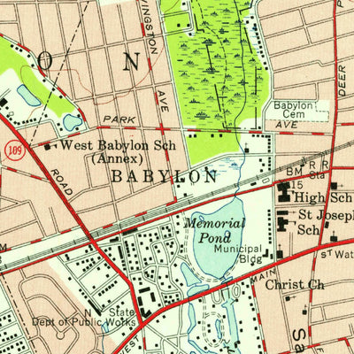 United States Geological Survey Bay Shore West, NY (1954, 24000-Scale) digital map