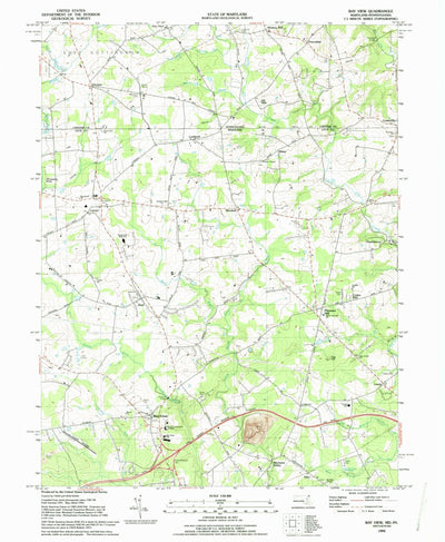 United States Geological Survey Bay View, MD-PA (1992, 24000-Scale) digital map