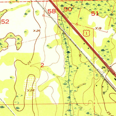 United States Geological Survey Bayard, FL (1952, 24000-Scale) digital map