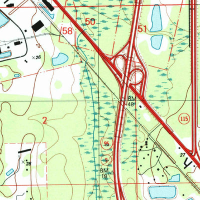 United States Geological Survey Bayard, FL (1993, 24000-Scale) digital map