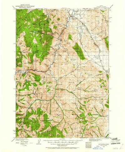 United States Geological Survey Bayhorse, ID (1929, 125000-Scale) digital map