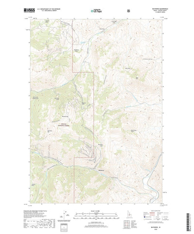 United States Geological Survey Bayhorse, ID (2020, 24000-Scale) digital map