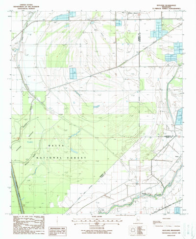 United States Geological Survey Bayland, MS (1988, 24000-Scale) digital map