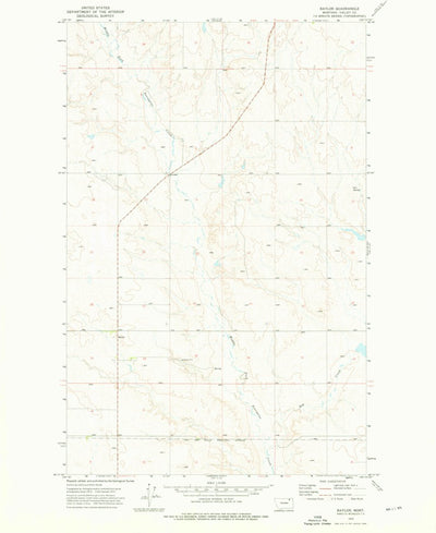 United States Geological Survey Baylor, MT (1973, 24000-Scale) digital map