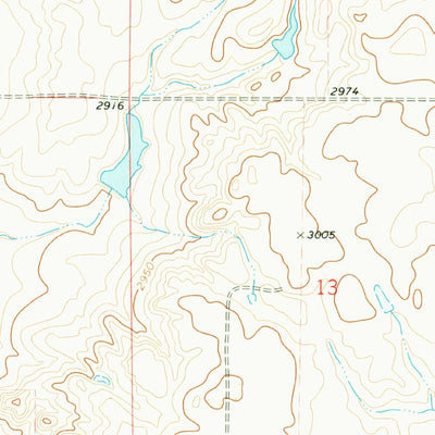 United States Geological Survey Baylor, MT (1973, 24000-Scale) digital map