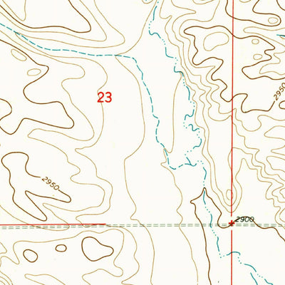 United States Geological Survey Baylor NE, MT (1973, 24000-Scale) digital map