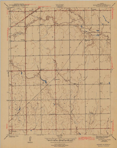 United States Geological Survey Bayneville, KS (1943, 31680-Scale) digital map