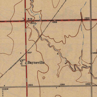 United States Geological Survey Bayneville, KS (1943, 31680-Scale) digital map