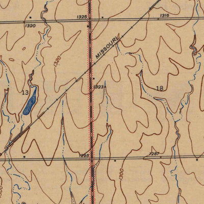 United States Geological Survey Bayneville, KS (1943, 31680-Scale) digital map
