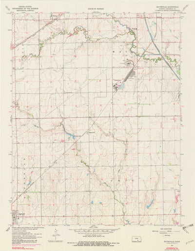 United States Geological Survey Bayneville, KS (1961, 24000-Scale) digital map