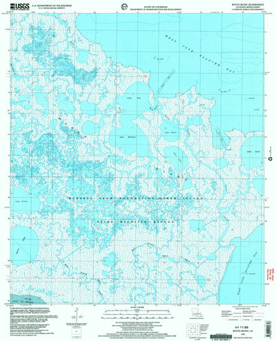 United States Geological Survey Bayou Blanc, LA (1999, 24000-Scale) digital map