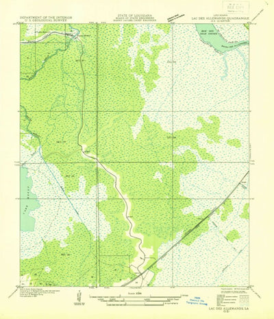 United States Geological Survey Bayou Boeuf, LA (1932, 31680-Scale) digital map