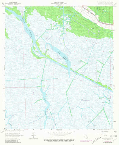 United States Geological Survey Bayou Cocodrie, LA (1964, 24000-Scale) digital map