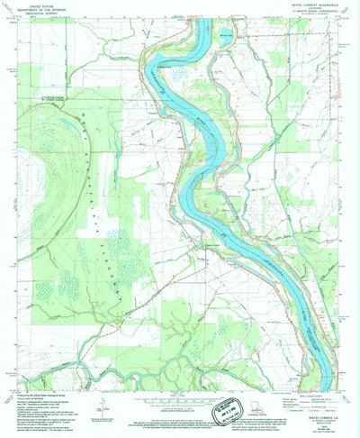 United States Geological Survey Bayou Current, LA (1969, 24000-Scale) digital map