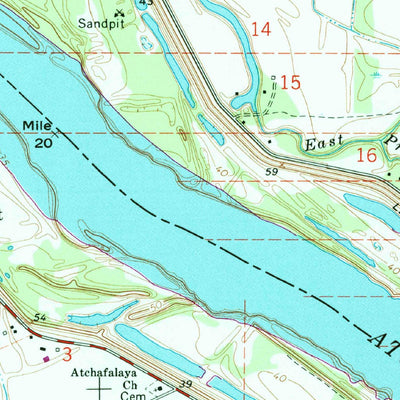 United States Geological Survey Bayou Current, LA (1969, 24000-Scale) digital map
