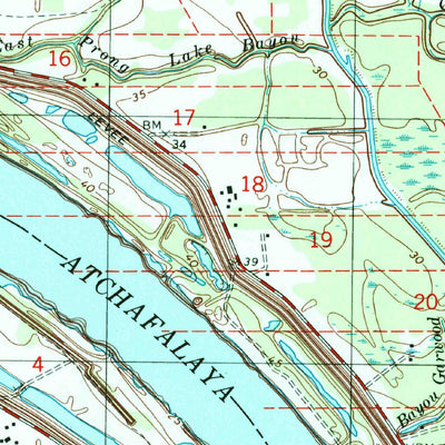 United States Geological Survey Bayou Current, LA (1998, 24000-Scale) digital map