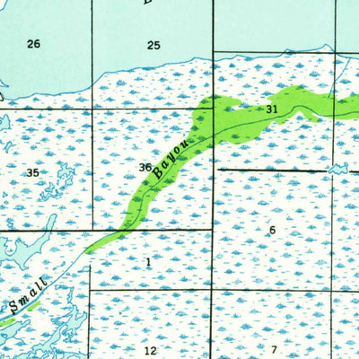 United States Geological Survey Bayou Du Large, LA (1940, 62500-Scale) digital map