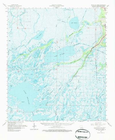 United States Geological Survey Bayou Du Large, LA (1964, 62500-Scale) digital map