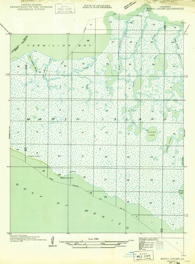 United States Geological Survey Bayou Lucien, LA (1949, 31680-Scale) digital map