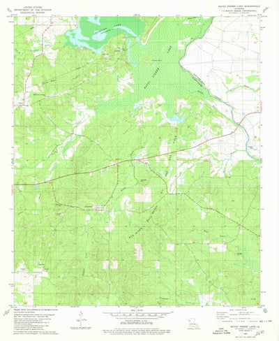 United States Geological Survey Bayou Pierre Lake, LA (1980, 24000-Scale) digital map