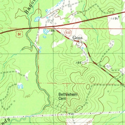 United States Geological Survey Bayou Pierre Lake, LA (1980, 24000-Scale) digital map