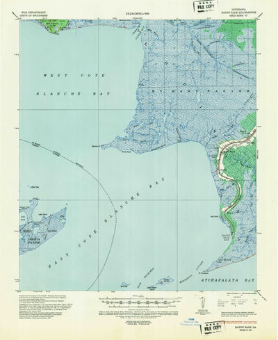 United States Geological Survey Bayou Sale, LA (1937, 62500-Scale) digital map