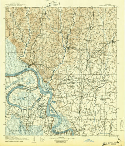 United States Geological Survey Bayou Sara, LA-MS (1906, 125000-Scale) digital map