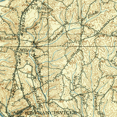 United States Geological Survey Bayou Sara, LA-MS (1906, 125000-Scale) digital map